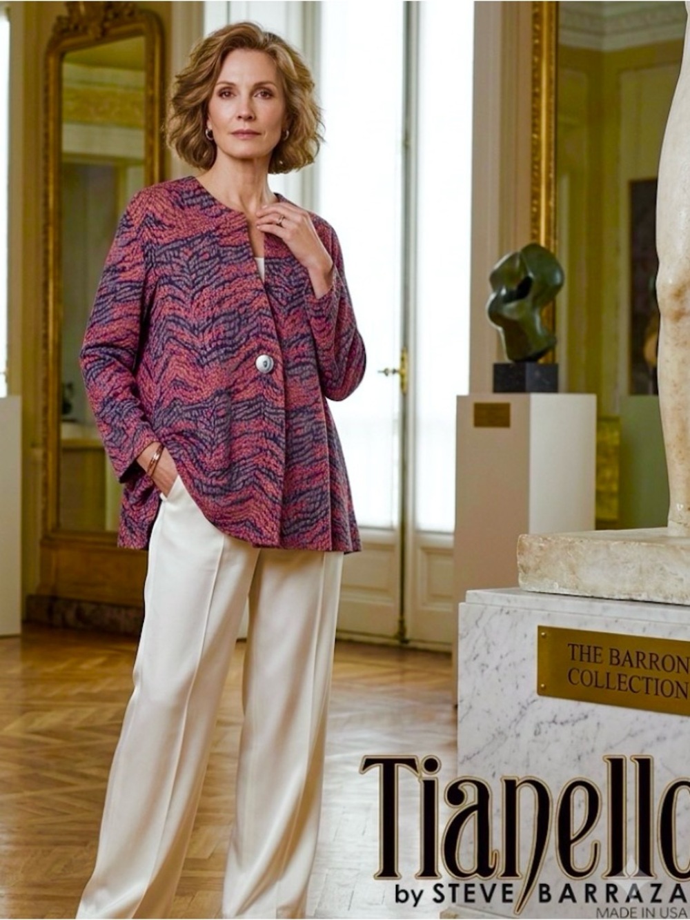 Tianello Avenue Knit Jersey Jacquard Lando Jacket